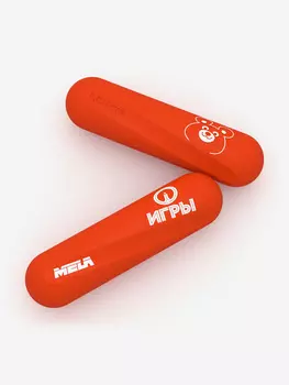 Гантели красные, 1 кг, 2шт, MELA ИГРЫ, Красный