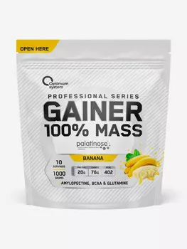 Гейнер Optimum System "Банан", 1000 г, Белый