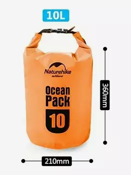 Гермомешок Naturehike 500D Marine Waterproof Bag 10L FS15M010-J Оранжевый, Оранжевый