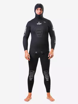 Гидрокостюм для подводной охоты SARGAN Калан 7 мм, Черный