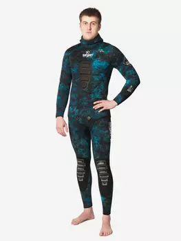 Гидрокостюм для подводной охоты SARGAN МИМЕТИК КАЛАН Камо GalaxyAPE/09 неопрен 5 мм, Синий