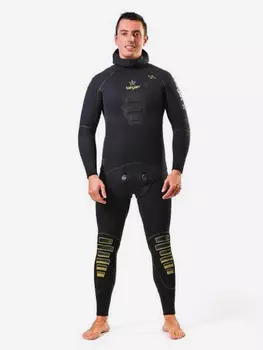 Гидрокостюм для подводной охоты SARGAN Сивуч 7 мм, Черный