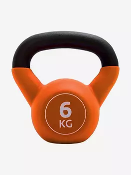 Гиря чугунная обрезиненная Sportlim 6 кг Оранжевая, Оранжевый