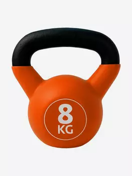 Гиря чугунная обрезиненная Sportlim 8 кг Оранжевая, Оранжевый
