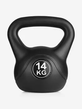 Гиря пластиковая Sportlim 14 кг Черная, Черный