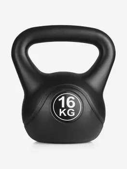 Гиря пластиковая Sportlim 16 кг Черная, Черный