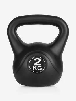 Гиря пластиковая Sportlim 2 кг Черная, Черный