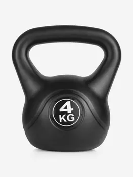 Гиря пластиковая Sportlim 4 кг Черная, Черный