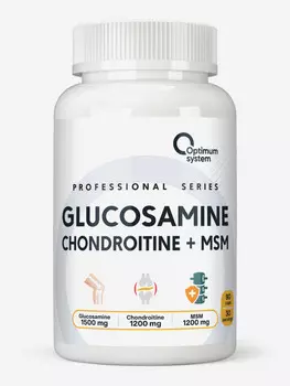 Глюкозамин и хондроитин + МСМ Optimum System, 90 капсул, Белый