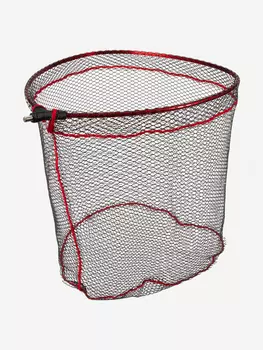 Голова подсачека Namazu Pro, округло-овальный обод 45х50 см, прорезиненная сетка, Черный