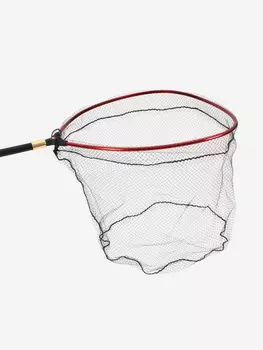 Голова подсачека Namazu Pro, округло-овальный обод 45х50 см, леска, Красный