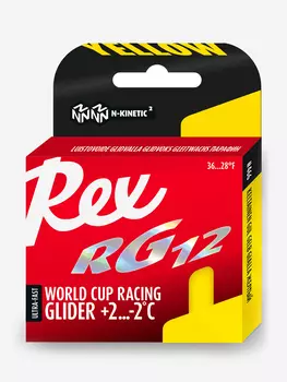 Гоночный парафин REX RG12 Yellow, +2С...-2С, 40г, Желтый