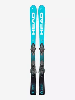 Горные лыжи детские Head WC e.Race Team + крепления JRS 7.5 GW, Синий