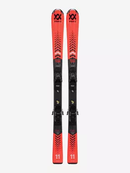 Горные лыжи детские Volkl Racetiger vMotion + Marker Kid's 7.0 VMotion Jr., Красный, размер 130