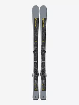 Горные лыжи + крепления Salomon E DIstance 72, Серый