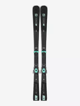 Горные лыжи женские + крепления Salomon E S/Force W 7, Черный, размер 150