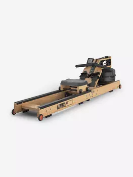 Гребной тренажер водный UNIX Fit Wood Rower Light складной, древесина бука, Коричневый