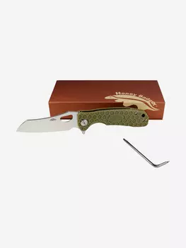 Honey Badger Wharncleaver D2 M с зелёной рукоятью, Зеленый