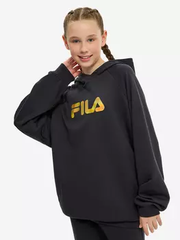 Худи для девочек оверсайз FILA, Черный