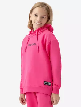 Худи для девочки с манжетами розовое Button Blue, Розовый