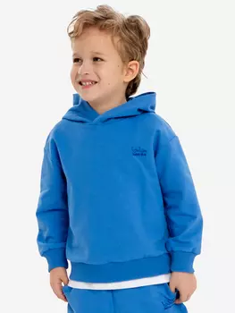 Худи для мальчика оверсайз с капюшоном синее детское Button Blue, Синий