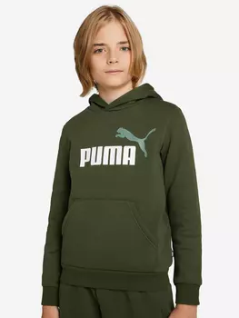 Худи для мальчиков PUMA ESS+ 2 Col Big Logo, Зеленый