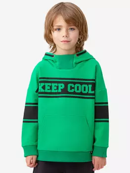 Худи с оригинальным принтом зеленое Button Blue, Зеленый