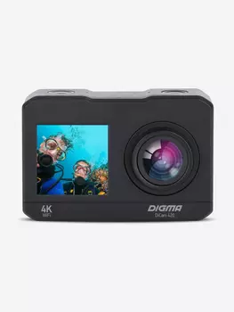 Экшн-камера DIGMA DiCam 420 4K, WiFi, черный,dc420, Черный