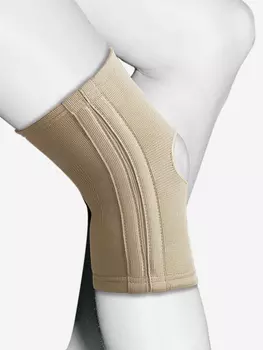 Эластичный коленный бандаж с боковыми вставками, Бежевый
