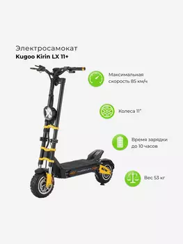 Электросамокат Kugoo LX 11+, Черный