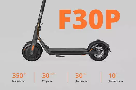 Электросамокат Ninebot F30P, Серый