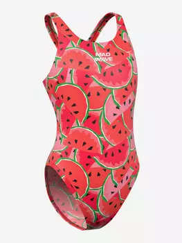 Юниорский купальник спортивный антихлор Mad Wave Lada Junior PBT H9, Красный