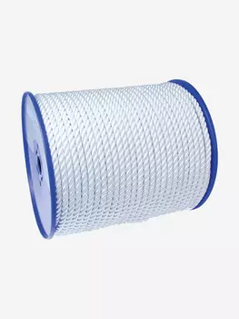 Канат крученый Петроканат полиамидный ПАТ 6,0 мм, тест 750 кг, 300 м, белый, евробобина (сорт А), Белый