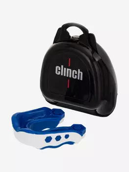 Капа одночелюстная Clinch Prime Triple Layer Mouthguard бело-прозрачно-синяя, Белый