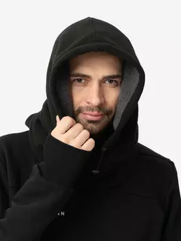 Капор — капюшон флисовый утепленный черный Jgermann, Черный