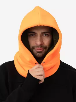Капор — капюшон флисовый утепленный оранжевый Jgermann, Оранжевый
