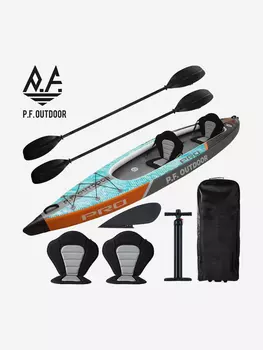 Каяк надувной двухместный P.F. Outdoor Tandem UV 430х90х40см, Серый