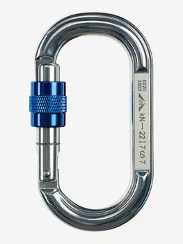 Карабин «Овал дюралевый» с муфтой Keylock ICE ROCK, Серый