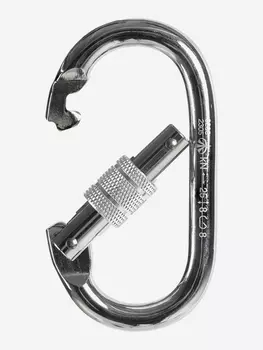 Карабин овал стальной VER 0208, Серый