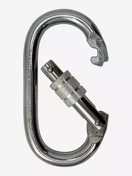 Карабин овал стальной Vertical, Серый