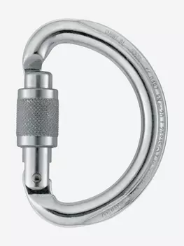 Карабин вспомогательный Petzl OMNI SCREW-LOCK, Серебряный