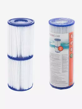 Картридж Bestway 58094 сменный тип II для фильтр-насоса 58117, 58148, 58383, 58386, упаковка 2 шт, Белый