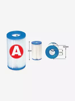 Картридж Intex 29000 сменный класса А для фильтр-насоса 28604, 28638, 28674, Белый