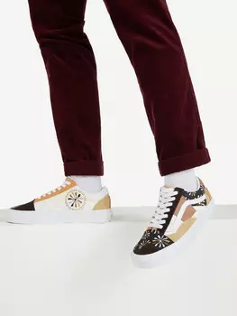 Кеды женские Vans Old Skool Patchwork, Коричневый