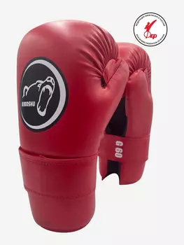 Кикбоксерские перчатки Kiboshu G 60 одобрены ФКР, Красный