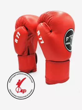 Боксерские перчатки KIBOSHU R 77s одобрены ФКР, Красный