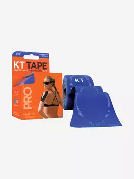 Кинезио тейп KT Tape PRO для тела спортивный, 25 х 5 см, 20 шт, синий, Синий