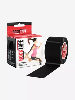 Кинезиотейп Rocktape 5 см х 5 м, чёрный, Черный