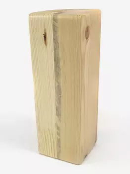 Кирпич для йоги полукруглый деревянный шлифованный BODHI, Бежевый