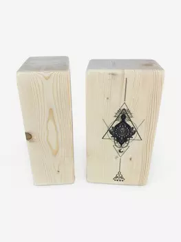 Кирпич для йоги RamaYoga Аджна, бежевый, йога блок из дерева, Бежевый